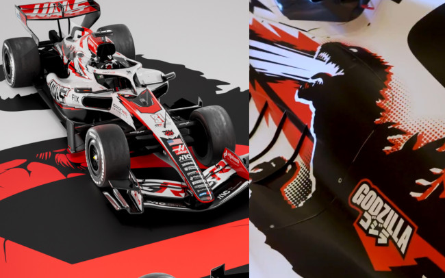 Zespół Haas F1 prezentuje specjalne malowanie z Godzillą przed Grand Prix Japonii