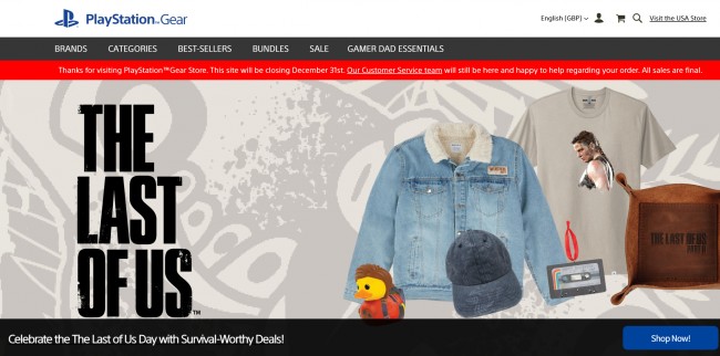 Oficjalny sklep PlayStation Gear potwierdza, że zostanie zamknięty w grudniu