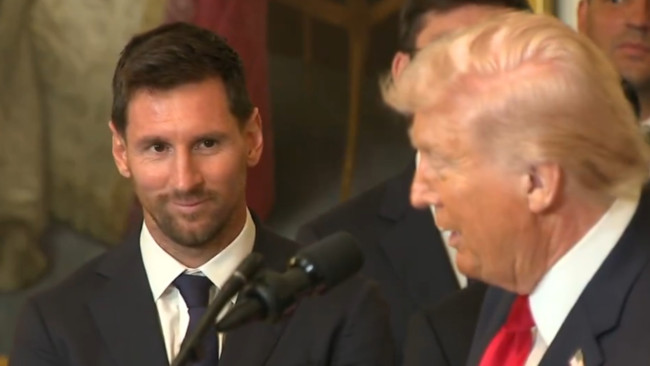 Leo Messi odwiedza Donalda Trumpa w Białym Domu: Jego twarz, gdy wspomina Ronaldo