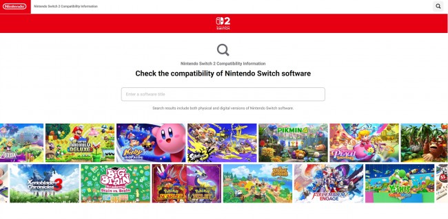 Nintendo uruchamia oficjalną stronę internetową, aby przetestować kompatybilność między grami Switch i Switch 2