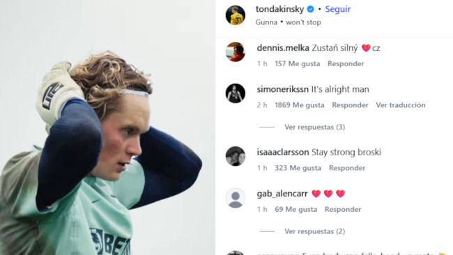 Bramkarz Tottenhamu Kinský otrzymuje tysiące wiadomości wsparcia na Instagramie po traumatycznym meczu