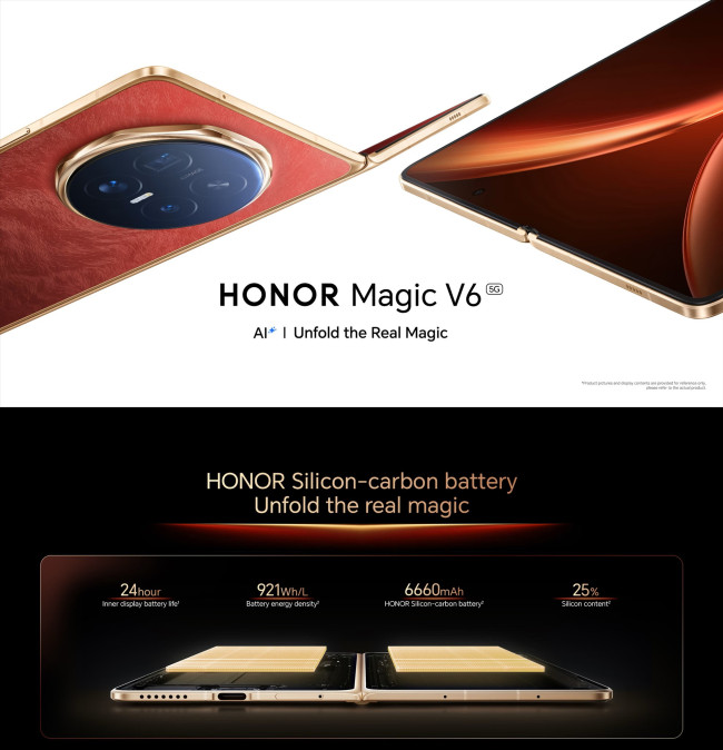 Honor wprowadza baterię o pojemności 6 600 mAh w swoim nowym składanym telefonie