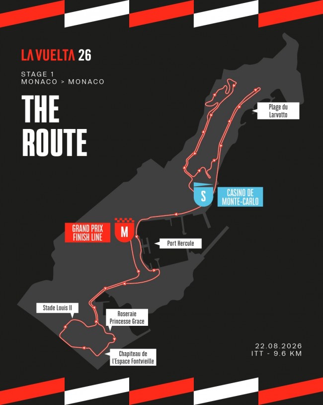 Vuelta a España 2026 rozpocznie się jazdą na czas w Monako