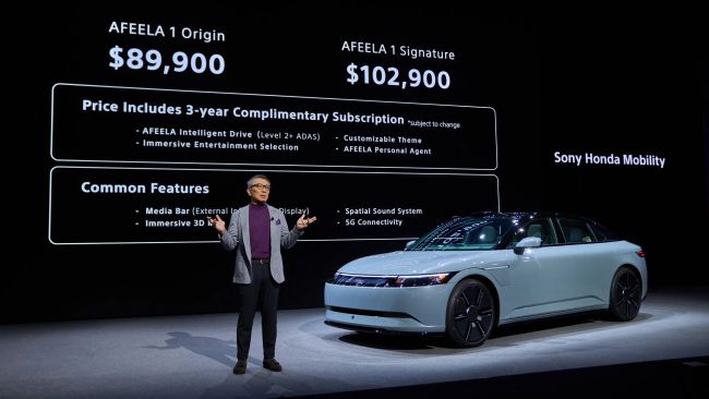Sony Honda Mobility Afeela 1 EV już wkrótce pojawi się na drogach