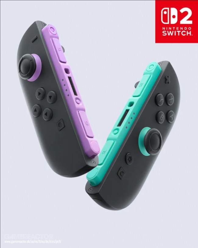 Nintendo wprowadza jasnofioletowe (L) i jasnozielone (R) kontrolery Joy-Con 2 na Switch 2
