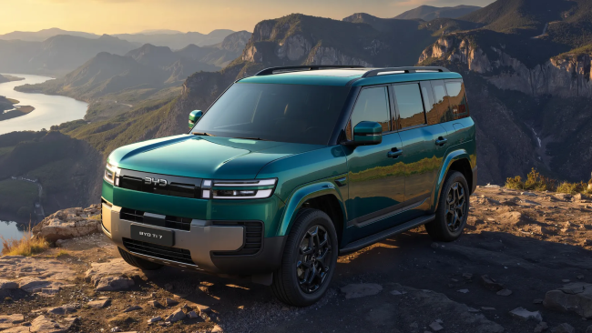 Nowy, kanciasty siedmioosobowy samochód BYD wyraźnie czerpie inspirację z Land Rover Defender