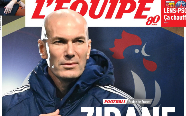 Zidane ponownie na okładce L'Équipe, gdy pojawiają się nowe plotki o jego kolejnej roli menedżerskiej